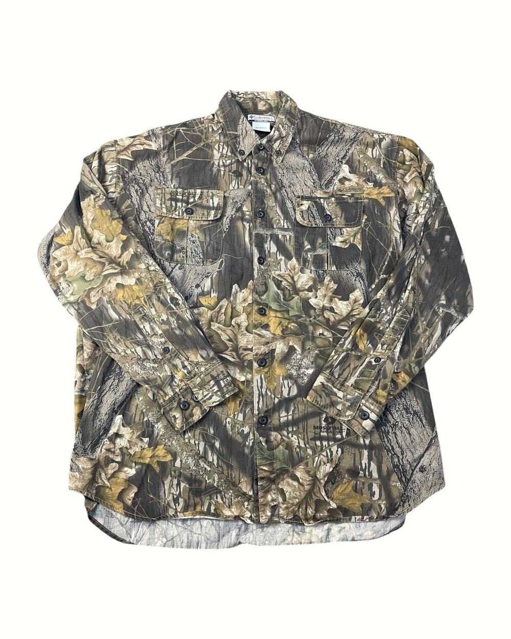 Columbia Men’s XL Long Sleeve Mossy Oak Break Up Camo Button Down Shirt